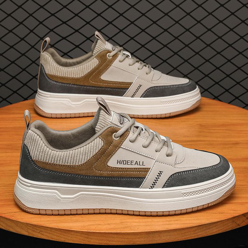 

Мужская обувь лето 2025 новая низкая кеды мужские корейская версия универсальная толстая подошва износостойкая спортивная и повседневная модная обувь дышащая 39