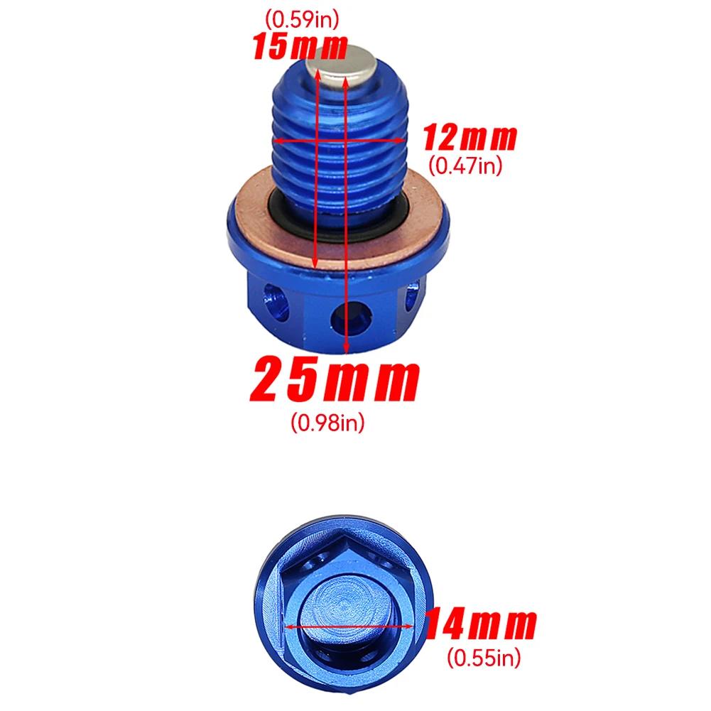 M12 x 1.5 Motorcycle Oil Drain Plug Bolt Universal Engine Protection Oil Drain Plug Gasket For Yamaha Honda Suzuki Kawasaki BMW