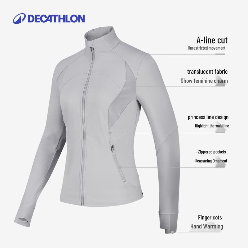 Decathlon Women's Slim-Fit Yoga & Fitness Jacket