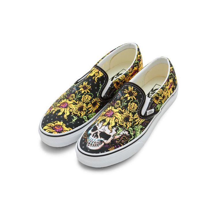 Vans Sneakers Slip-On Unisex Classiche Beauty Skull Multicolore Nero Bianco Verificato VN0A5AO8640