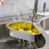 Stainless Steel Triangle Kitchen Sink Drain Basket  Food Debris Waste Filter Fruit Vegetable Drainer Rack Household Gadgets