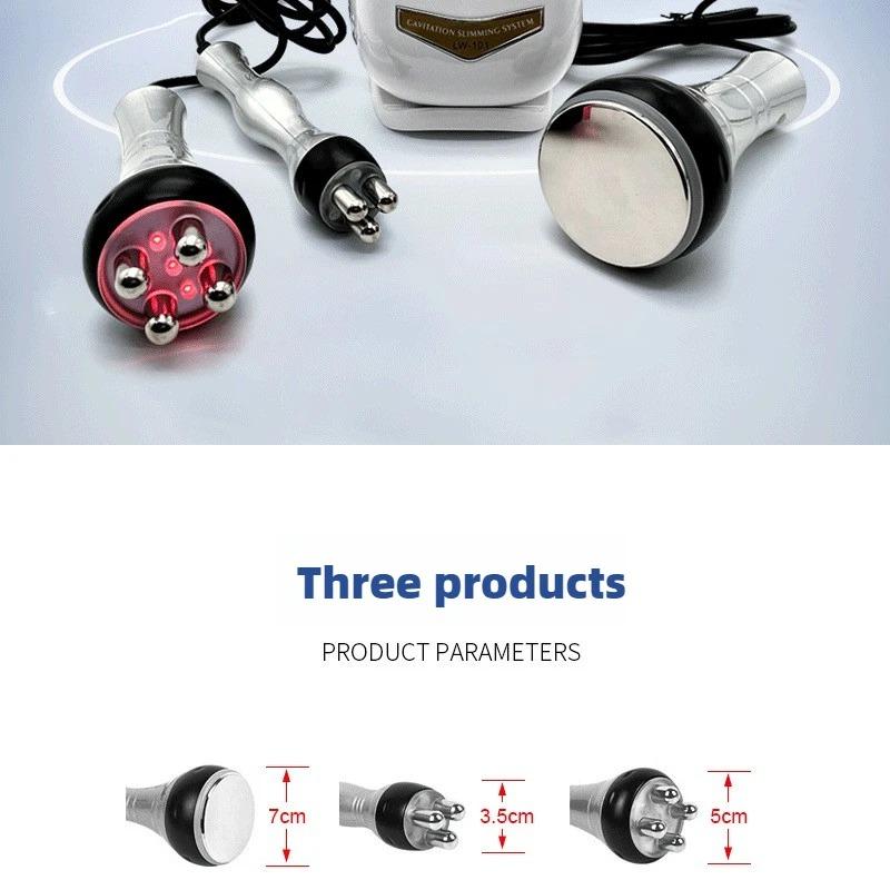 40K 3-in-1 Ultrasonic Body Shaping Machine Vacuum Cavitation Slimming Beauty Massage Facial Care Reusable Salon Quality