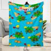 Colorful Creatures Pattern Flannel Blanket-Soft and Suitable for Sofas,Beds,Offices,Travel,All Seasons,Great Gift for Holidays and Birthdays.