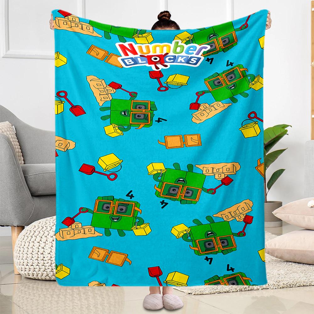 Colorful Creatures Pattern Flannel Blanket-Soft and Suitable for Sofas,Beds,Offices,Travel,All Seasons,Great Gift for Holidays and Birthdays.