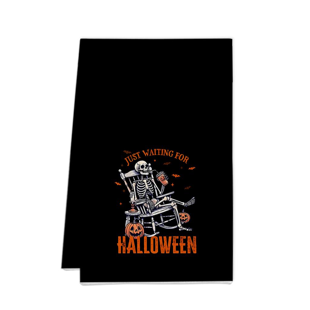 Halloween towel ornament gift microfiber printing kitchen towel special dish towel rag