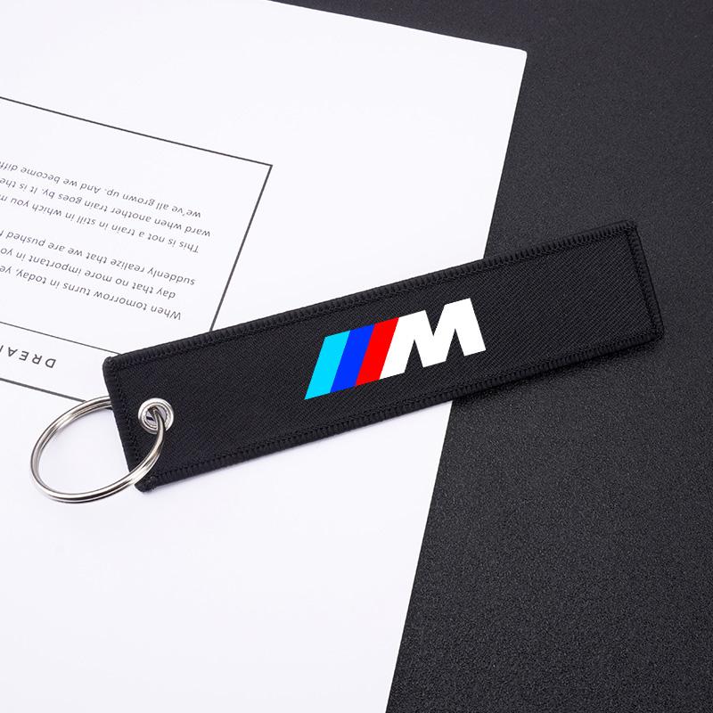 New Canvas Car Keychain Key Chain Motorcycle Logo Keyring Lanyard For BMW M Performance E46 E90 F10 F30 X3 F20 E60 E70 E39 E36 mkdf86