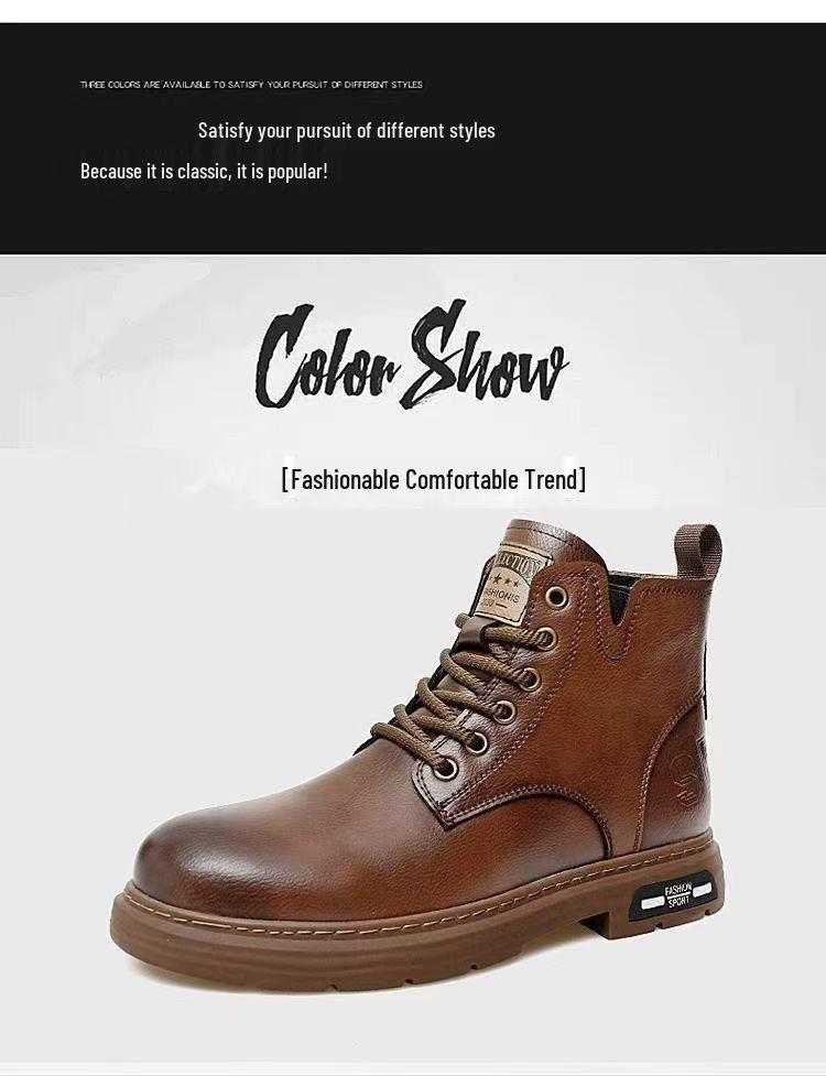 Martin Men's 2025 New Lightweight Retro High-Top Work Boots - Trendy British Style Versatile Outdoor Footwear