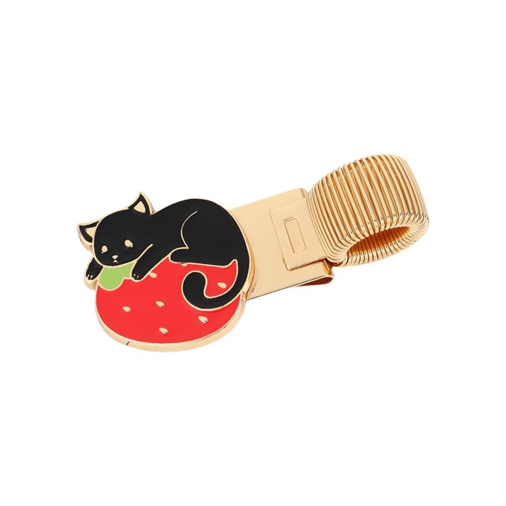 

Metal Animals Pen Holder Bookmark Anti-lost Pen Loop Holder Fixed Stationery with Enamel Coating Pencil Holder