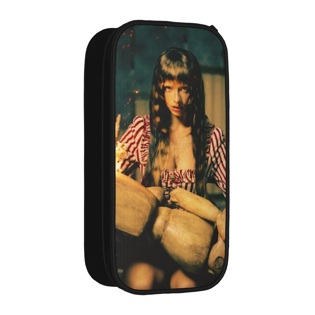 Large-capacity Pencil Pouch Melanies Martinez Hades Album 2026 Office Supplies Double Layer Pencil Case Stationery Make Up Bag