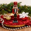 Christmas Nutcrackers Ornament Small Wooden Soldier Christmas Decorations Nutcrackers Figure Ornament for Table Shelf