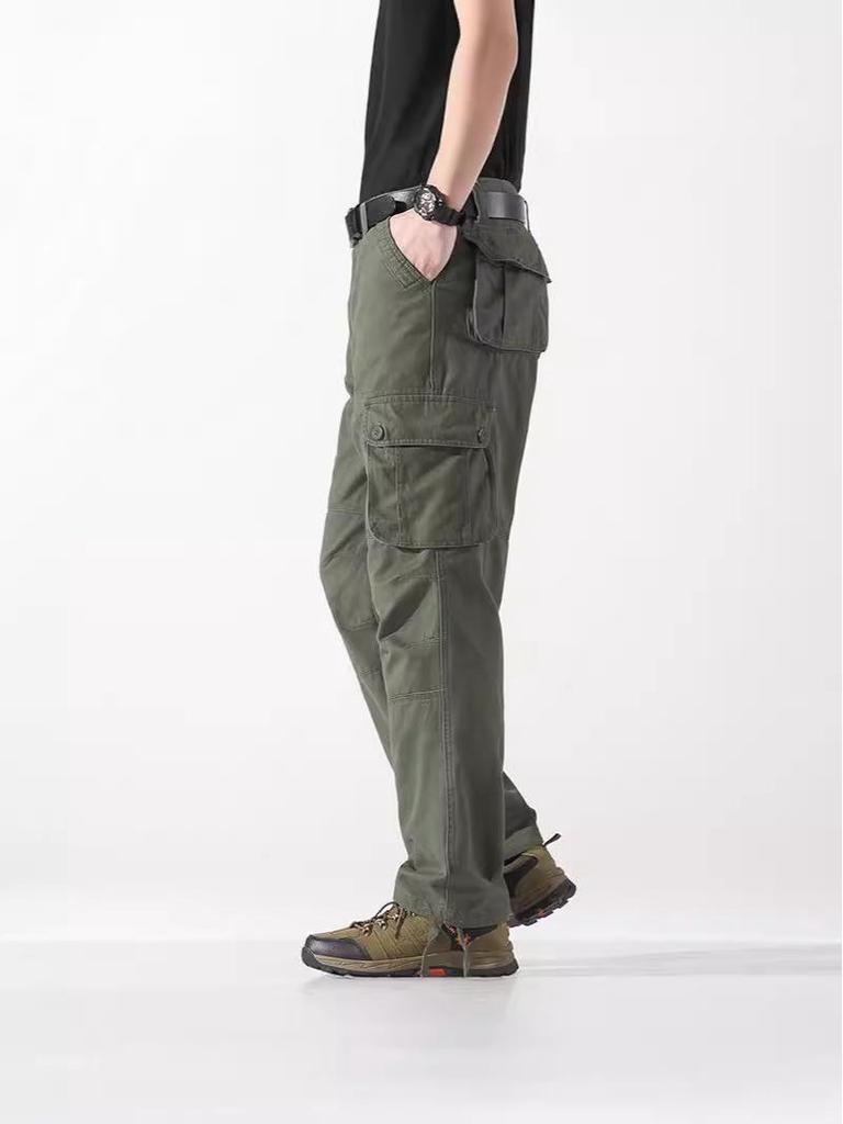 2026 Men's Plus Size Straight Leg Multi-Pocket Casual Outdoor Sweatpants