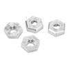 4PCS 116 RC Hex Coupler Zinc Alloy Silver RC Wheel Hex Hub Adapter for SCY 16101 16102 16103 16201