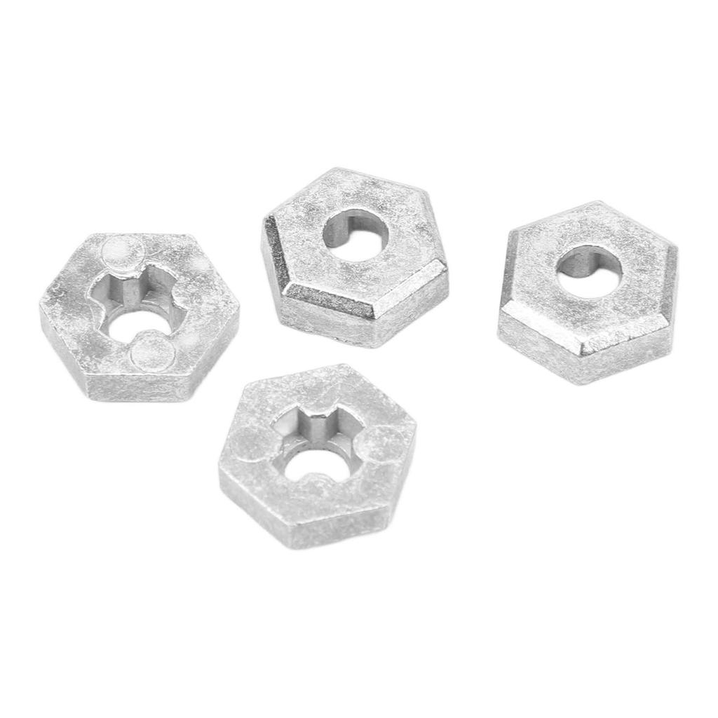 4PCS 116 RC Hex Coupler Zinc Alloy Silver RC Wheel Hex Hub Adapter for SCY 16101 16102 16103 16201