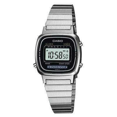 CASIO Digital Display Rectangular Calendar Watch Women's LA670WA-1