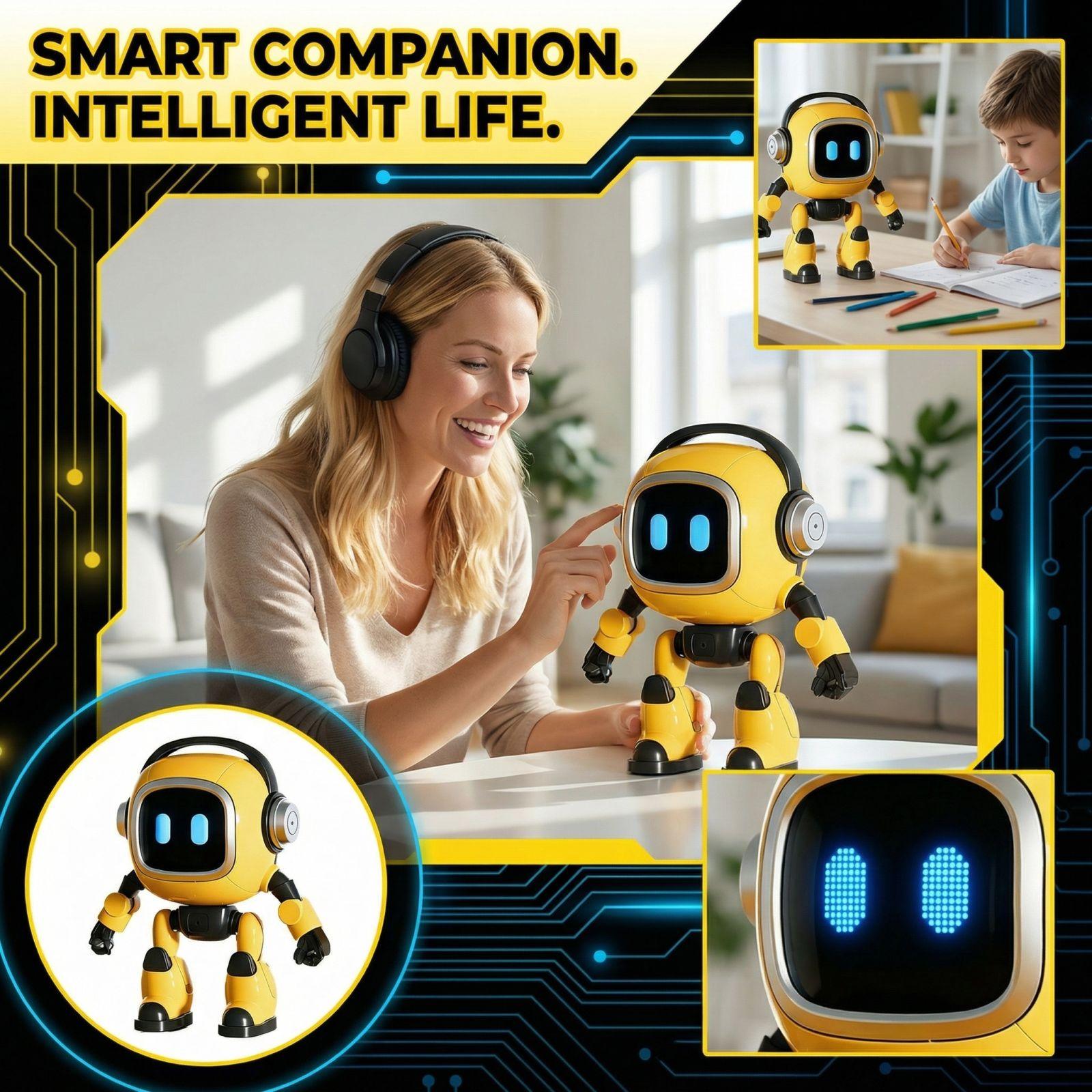 Cross-Border Robot Large Model Intelligent Dialogue Children s Voice Educational Desktop Toy One Size жёлтый