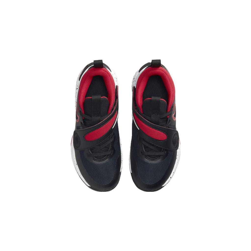 Nike Team Hustle D 11 Low top Basketball Shoes Black Red Kids' DV8994-003