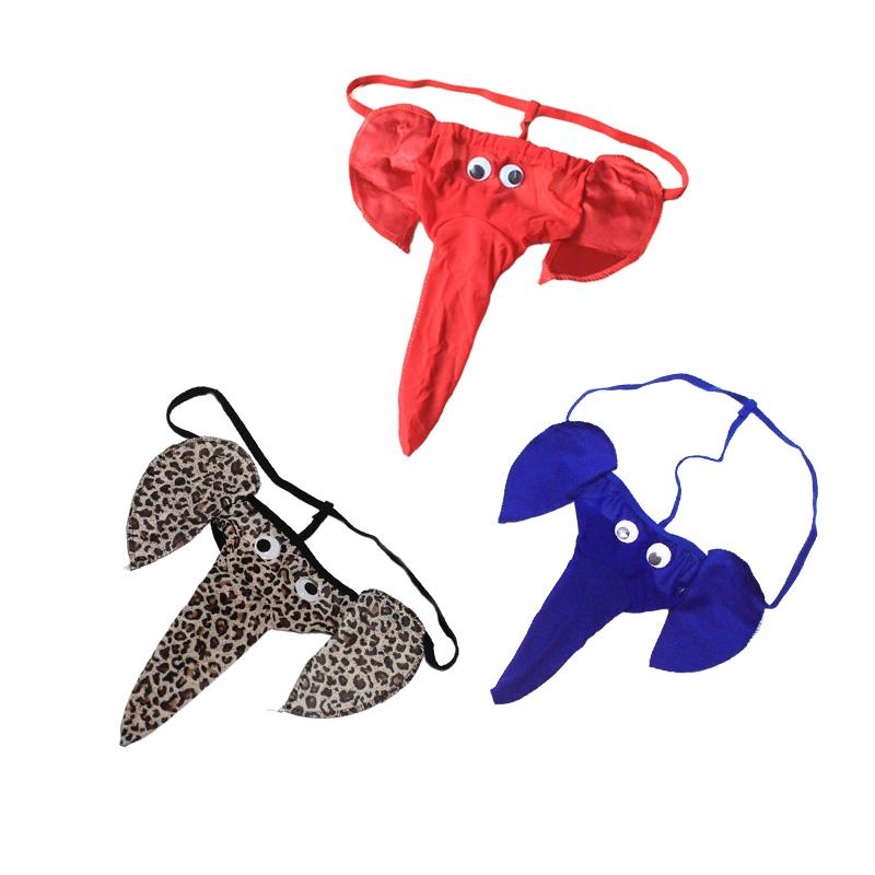 Men's Cartoon Sexy Thong Sexy Underwear Elephant Trunk Jockstrap Breifs