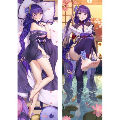 Genshin Impact Raiden Shogun Beelzebul Dakimakura Cosplay Pillow Case Hugging Anime Body Pillow Cover Otaku Bedding Pillowcase