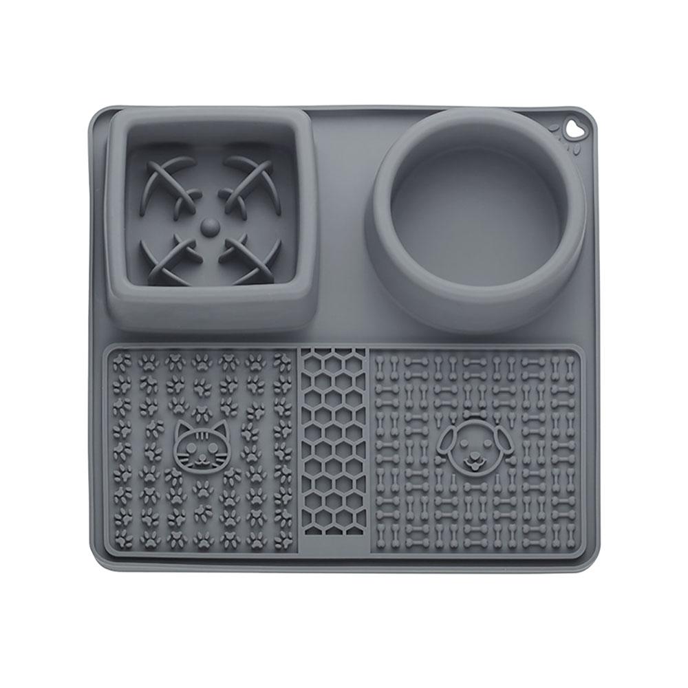 SW Pet Licking Pad Dog Cat Lick Silicone Mat Pet Slow Food Plate Feeding Bowl for Sucker Foods Training Dogs Bathing Distraction