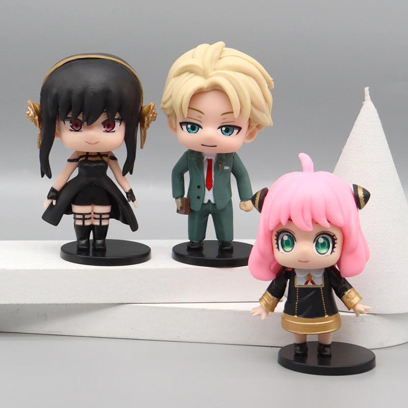 Anime SPY×FAMILY Anya Anime Action Figure Model Gifts Collectible Figurines for Kids 10CM 6 Pieces In A Set