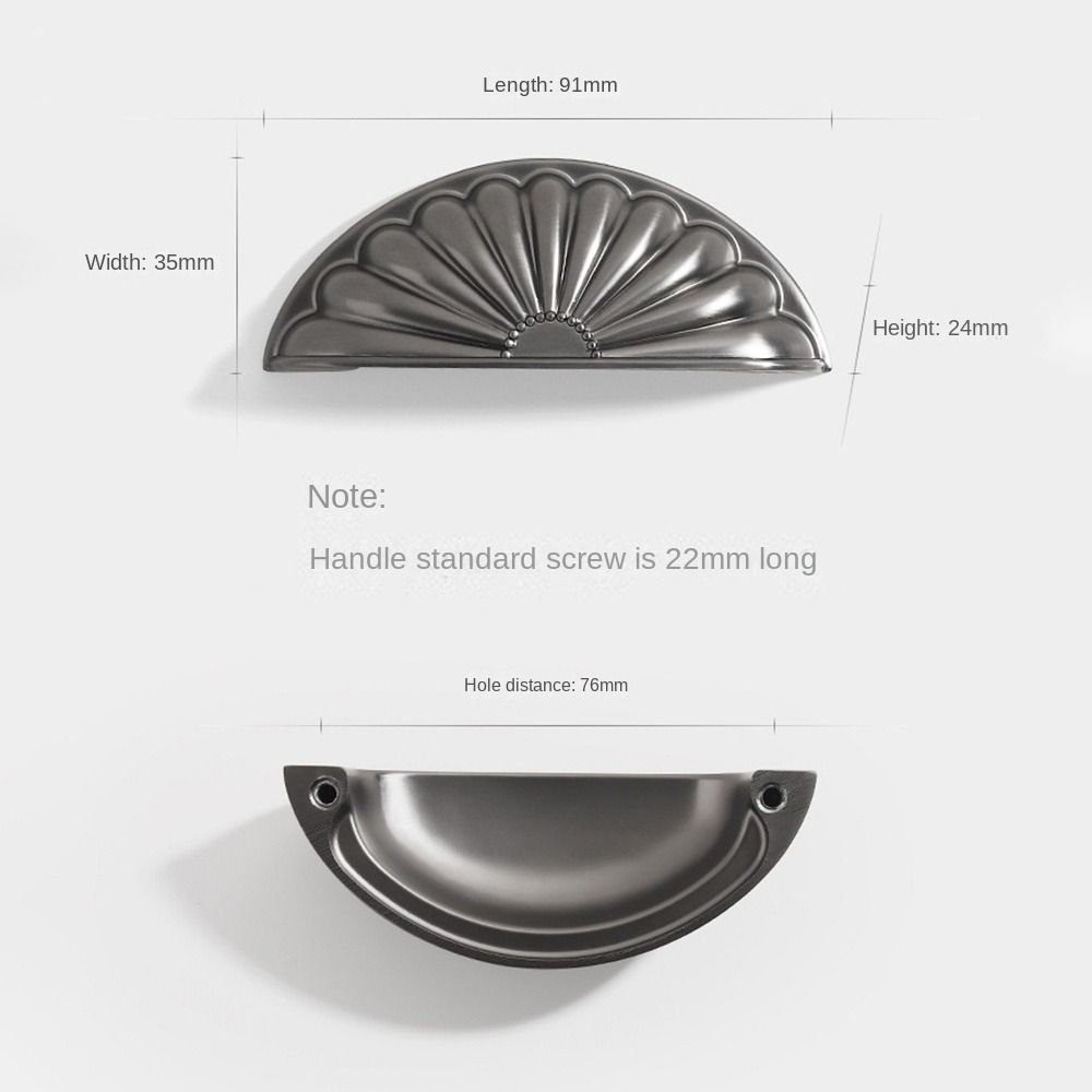 Zinc Alloy Shell Cabinet Handle Multifunctional Furniture Furniture Knobs Hardware Shell Style Drawer Pull Handles Cabinet