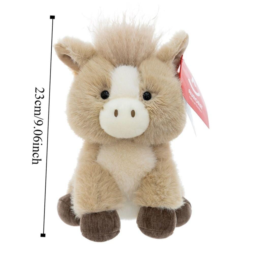 Fluffy Simulation Stuffered Pony Doll PP Cotton Long Hair Horse Stuffed Doll Birthday Parties