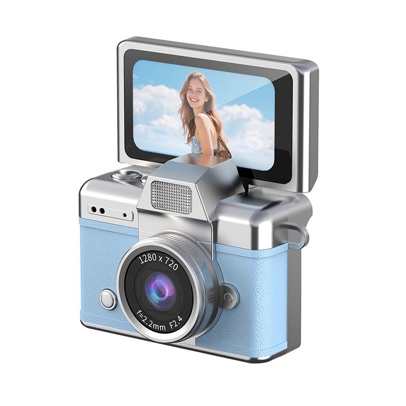 Retro Flip Screen Digital Card Camera for Students and Travelers