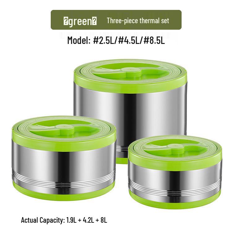 Kuangcai 3-Piece Insulated Lunch Box Set - Large Capacity Portable Thermos for Food