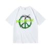 Americanstyle Ins and Peace and Love Logo Surrounding Shortsleeved Trendy Brand Loose Tshirts for Men and Women Summer Wear