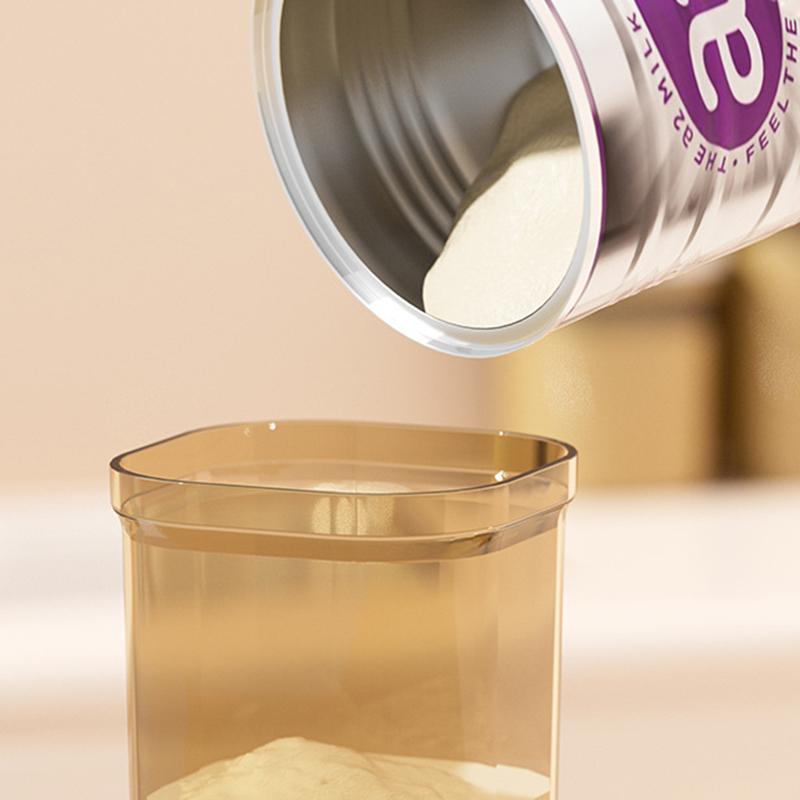 Food grade sealed jar, milk powder storage jar, portable plastic separate milk powder box for outdoor use