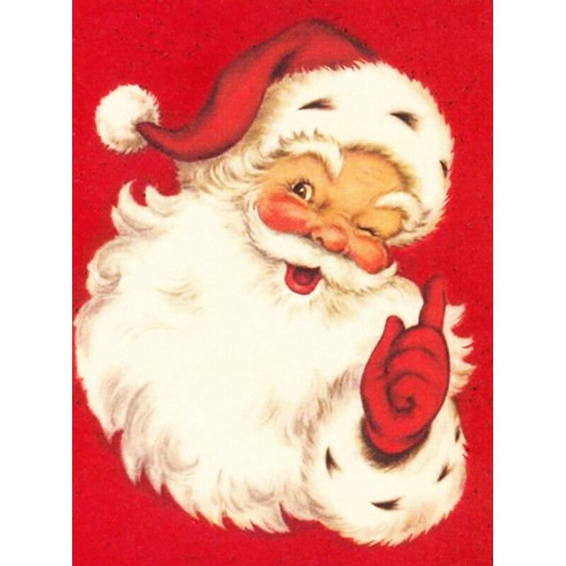 New 5D DIY Diamond Painting Christmas Diamond Embroidery Santa Claus Cross Stitch Full Round Drill Home Decor Manual Gift