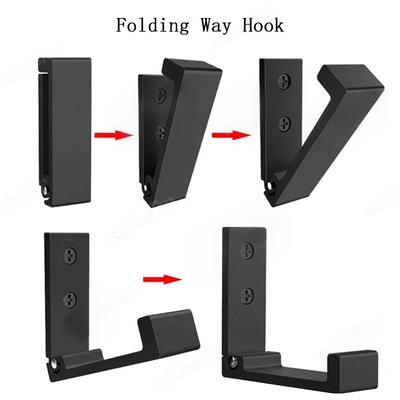 6pcs Folding Hooks Wall Door Clothes Hooks Aluminum Alloy Rustproof Wall Hanger Clothes Coat Towel Coat Hooks