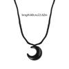 Lace Up Rope Necklace Cat Eye Moon Pendant Necklace Chinese Style Jewelry Gift