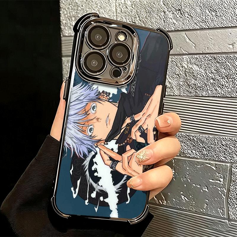 Japan Anime JUJUSU KAISENS Soft Phone Case For iPhone 15 16 17 Air 14 Pro Max 16E Plus 13 12 Mini Plating Anti-Fall Fundas