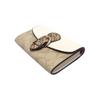 New COACH Pebbled Snakeskin Print Leather With Canvas Accents Clutches Wallets Women's Ivory Khaki CA440-IMOTV
