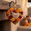 Durable Acrylic Ornaments Day of The Dead Ornament, Mexcian Flower Skeleton Hanging Decoration, Dia Indoor Home Accents De Los Muertos Sugar