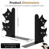 2 Pairs Desktop Peeping Cat Metal Bookends Set Cute Black Cat Book Holder Decorative Black Cat Book Ends for Bookshelf Office