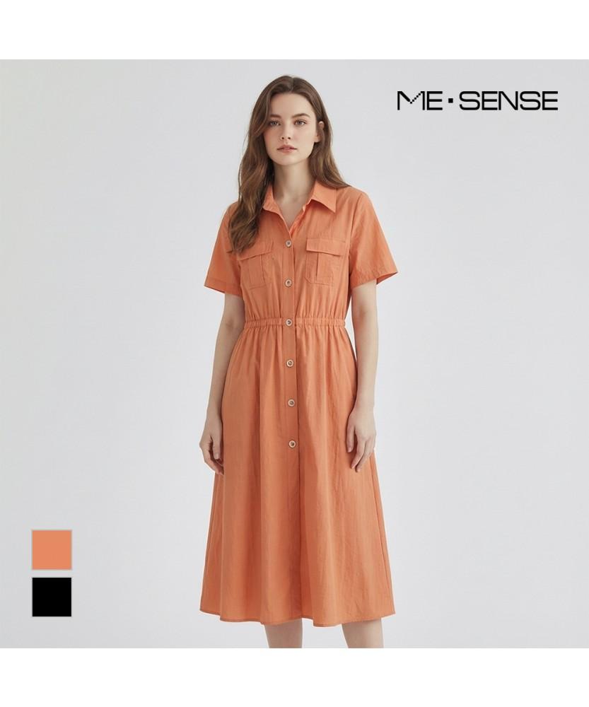 MESENSE Elastic Collar Short Sleeve Dress_Mb46Opp116A