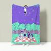 Game O-Omori Throw Lightweight 240g Flannel Blanket Soft Skin-friendly for Summer Cooling