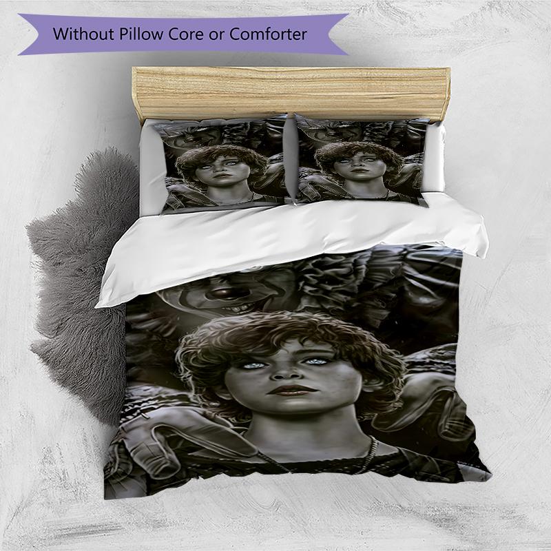 3pcs Pennywise1 Design Cover Set - HD Printed Bedding with 1 Cover and 2 Pillowcases - Perfect for Home and Dorm Decor