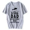 Fashion Casual Cotton T-shirt I'M A SCUBA DAD - Daddy / Father's Day / Dive Themed T-Shirt Hip Hop Tees Tops Streetwear
