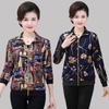 Long Sleeve Blouse Womens Autumn Spring Cherry Printed Thin T-Shirt Ladies Work Tops