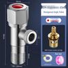 Universal 4-Point All-Copper Angle Valve for Hot/Cold Water, Stainless Steel Household Water Heater/Toilet Switch