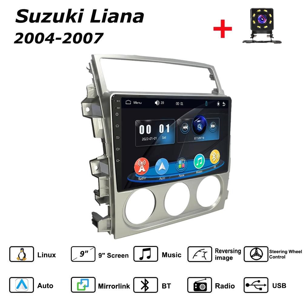 

Car Radio Multimedia MP5 Player Head Unit Stereo GPS Navigation BT For Suzuki Liana 2004-2007 серебряный