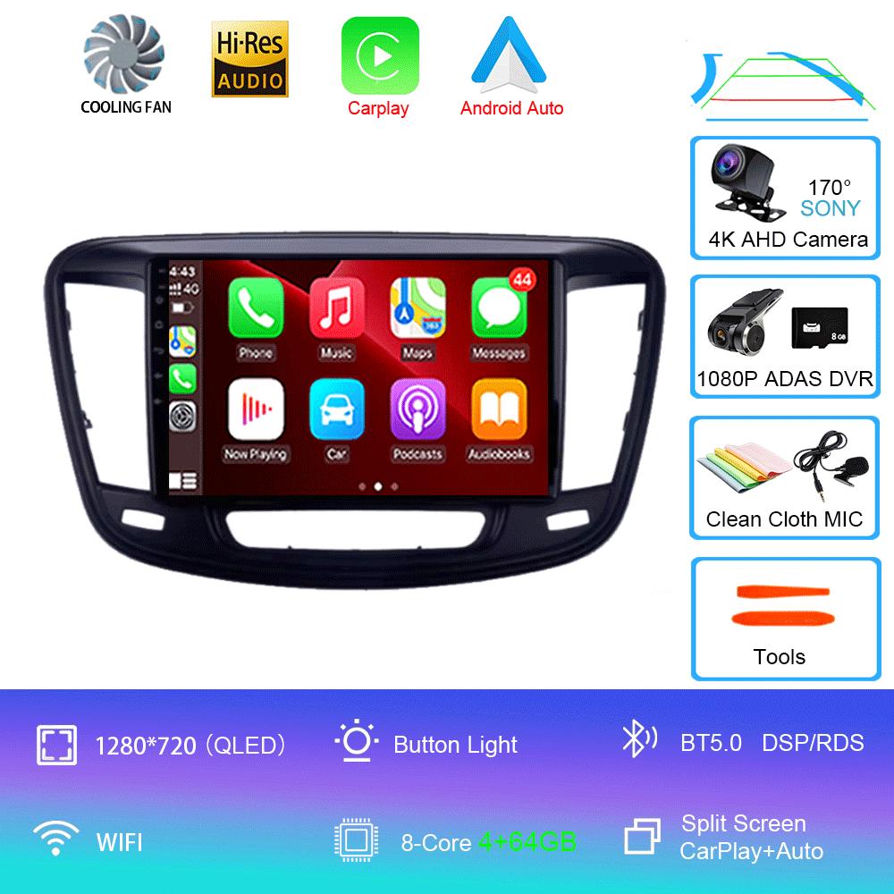 Car Radio Android 14 Multimedia Video Player For Chrysler 200 200C 2015 - 2019 Carplay Android Auto Stereo GPS Navigation WIFI