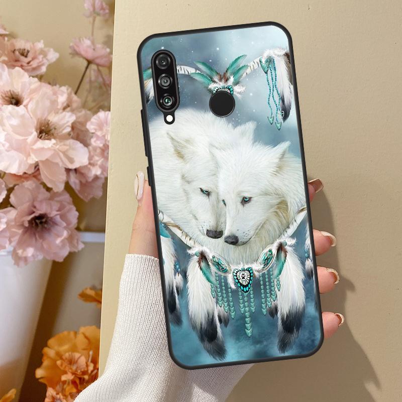 Dream Catcher Feather Wolf For Huawei Nova Y70 Y91 Y61 Y73 Y72 Y90 Y60 12s 12i 11i 8i 9 10 SE P40 Lite P30 P60 Pro Case
