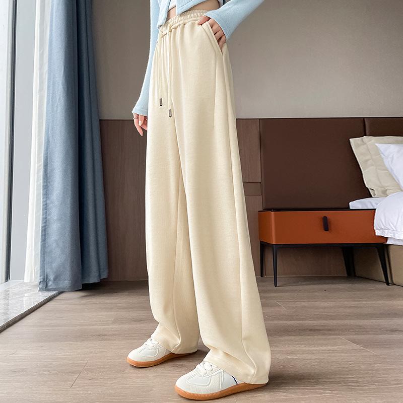 

Серые узкие широкие брюки женские осенне-зимние новые свободные и тонкие прямые повседневные брюки с высокой талией 2XL