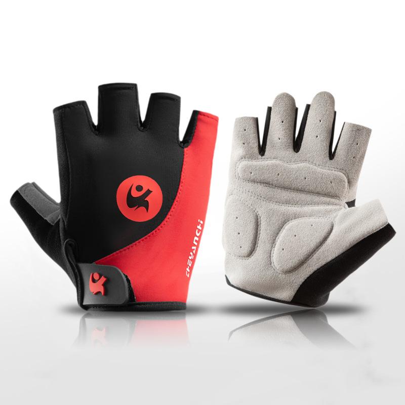 Bicycle riding gloves men's outdoor sports fitness anti-cocooning gloves non-slip shock absorption long finger touch screen