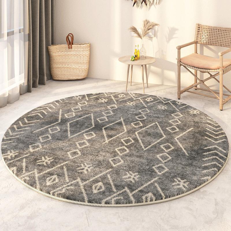 Senior Light Luxury Home Decoration Living Room Round Carpet Soft Non-slip Gaming Room Decor Chair Mat Easy Cleaning Bedroom Rug