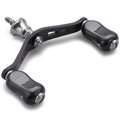 HEIGHTEN 90mm Reel Handle with 21mm Carbon Knob for Shimano Daiwa Carbon Handle for Spinning Reel Gourd Series 1.5K (Gunmetal) (752)